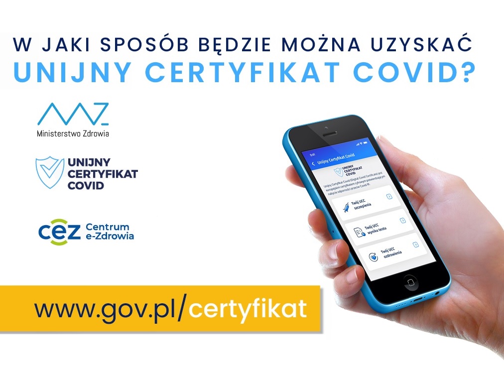 Ilustracja do informacji: Pobierz aplikację "mojeIKP" na komórkę lub tablet i w łatwy sposób uzyskaj dostęp do Unijnego Certyfikatu COVID