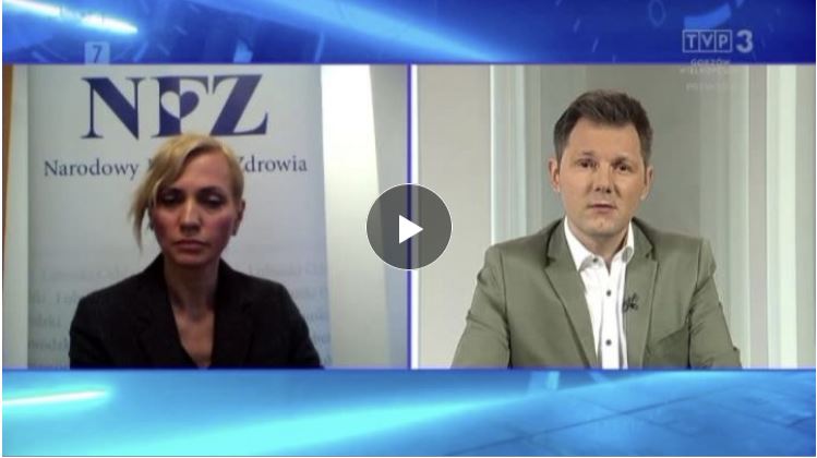 Ilustracja do informacji: TVP3 Rozmowa dnia, Ewa Skrbeńska p.o. Dyrektora LOW NFZ