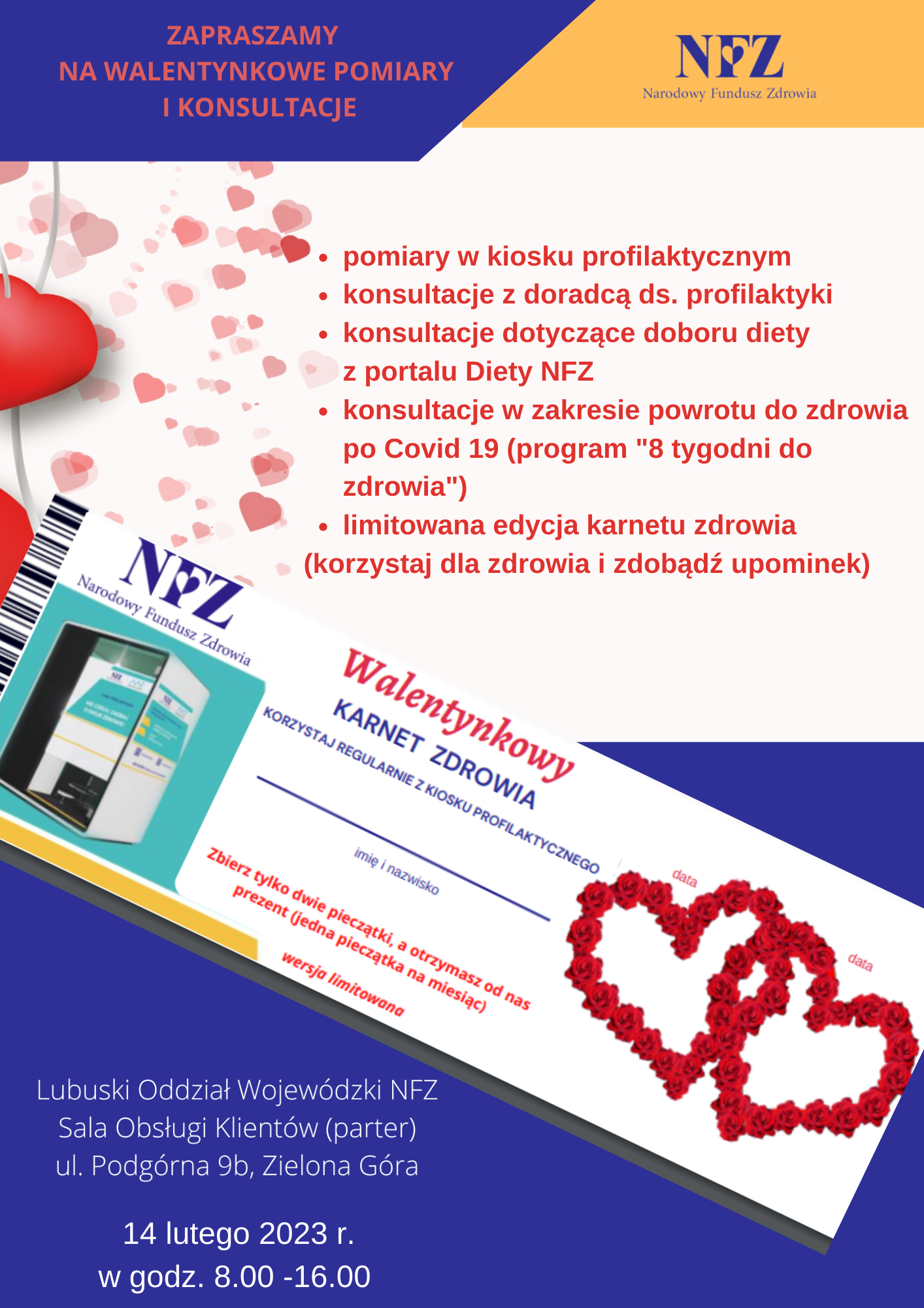 Ilustracja do informacji: Walentynkowy Karnet Zdrowia
