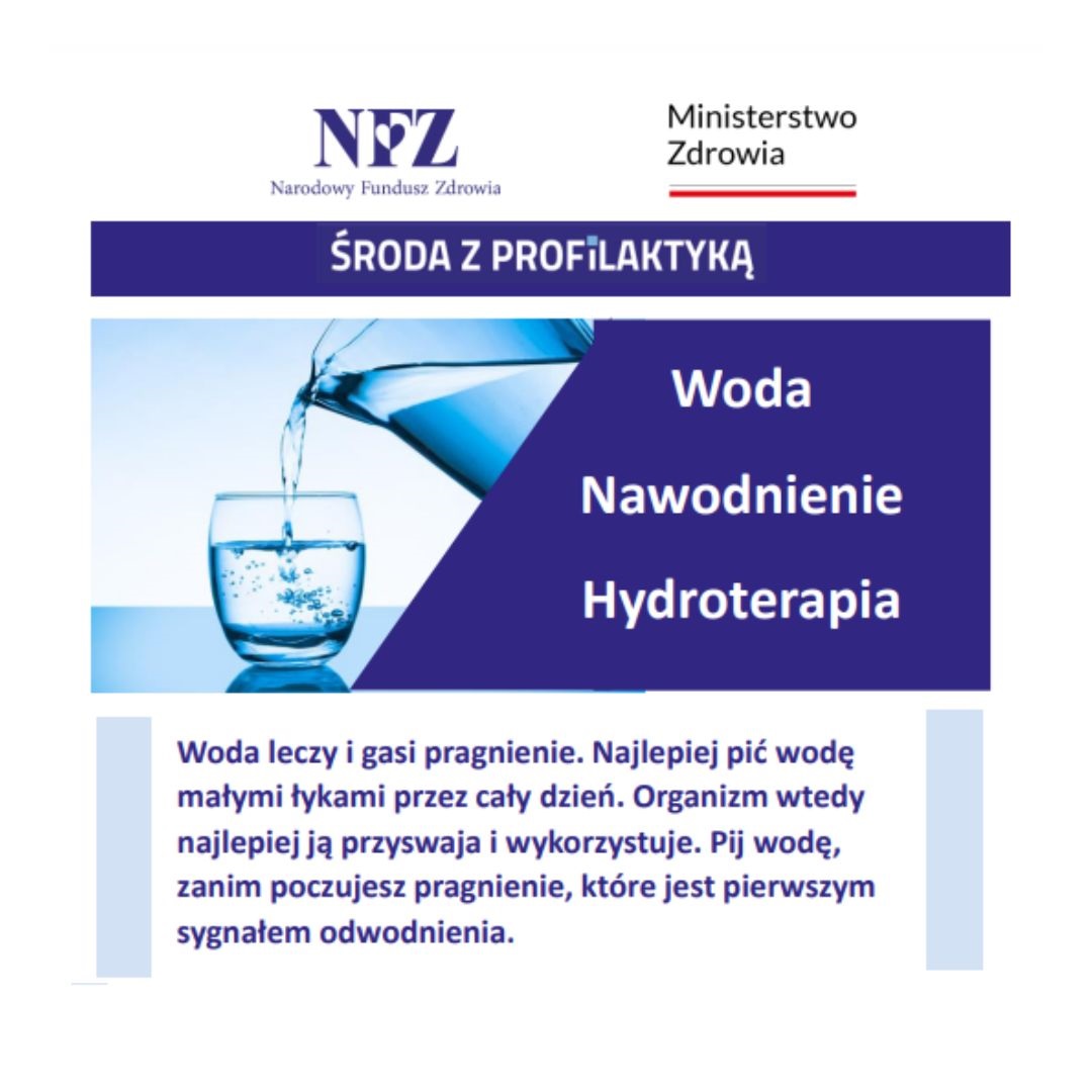 Ilustracja do informacji: Środa z profilaktyką - WODA