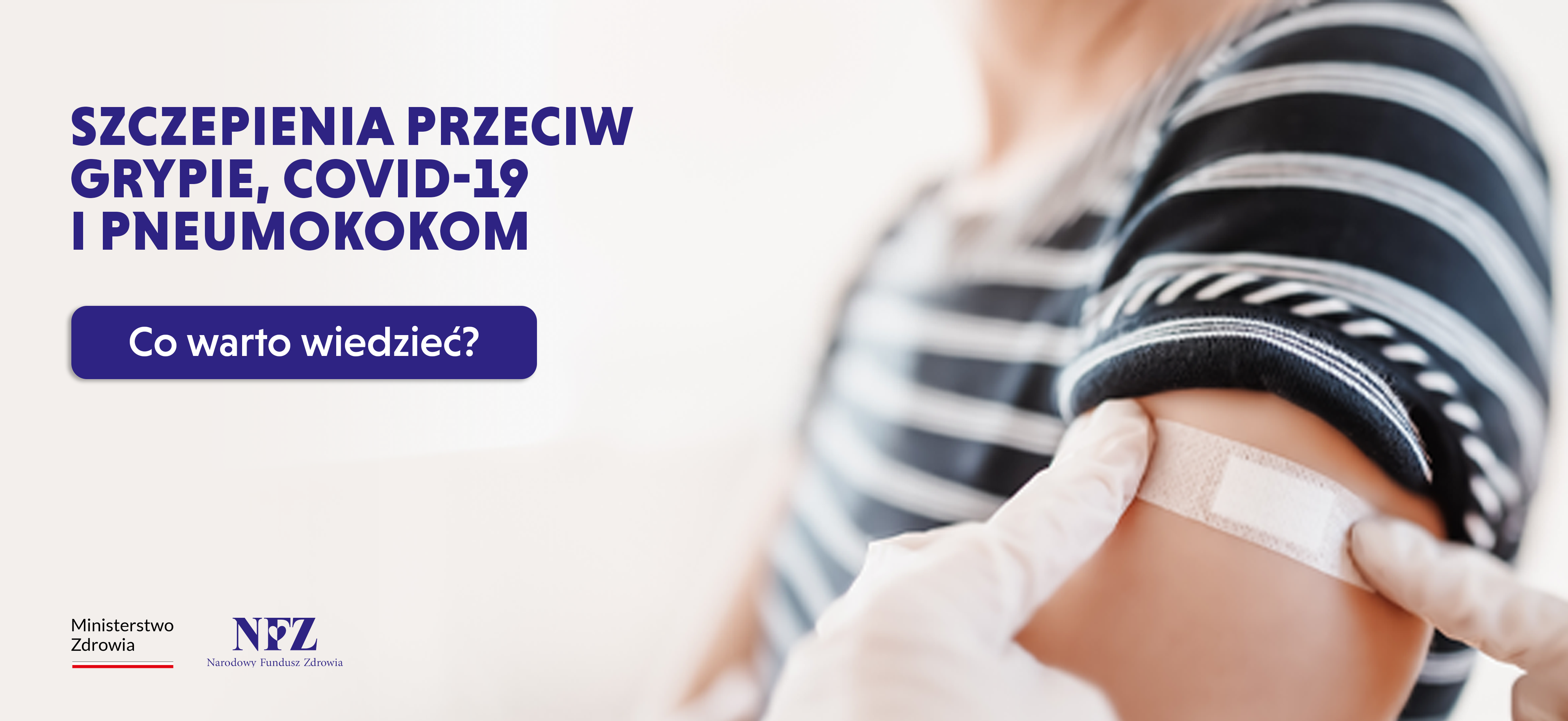 Ilustracja do informacji: Szczepienia przeciw grypie, COVID-19 i pneumokokom. Co warto wiedzieć?