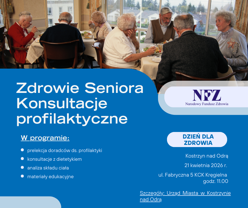 Ilustracja do informacji: Zdrowie Seniora - Kostrzyn nad Odrą 21.04.2026
