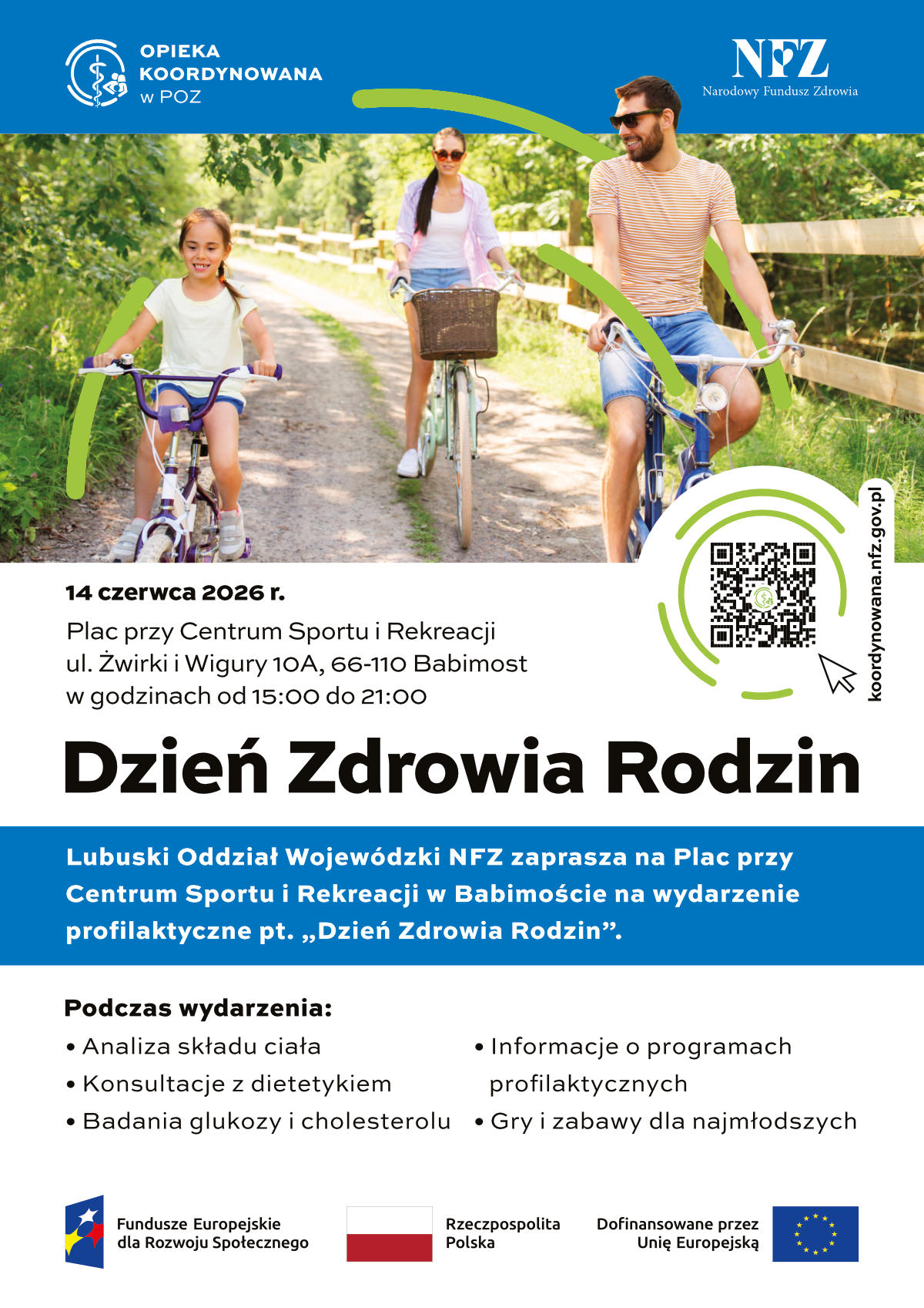 Ilustracja do informacji: Zapraszamy na Dzień Zdrowia Rodzin w Babimoście.