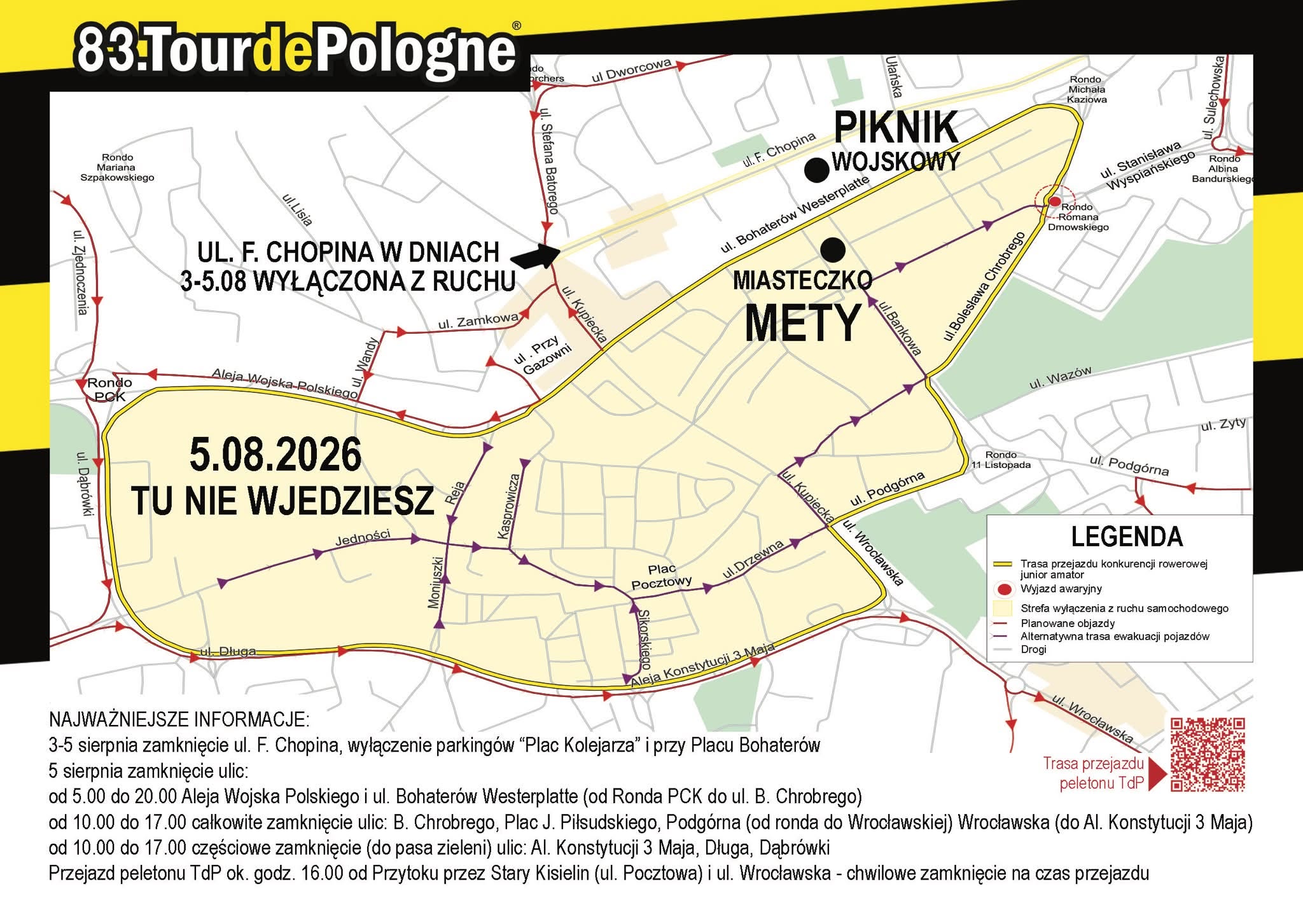 Ilustracja do informacji: Tour de Pologne w Zielonej Górze – utrudnienia w ruchu! 