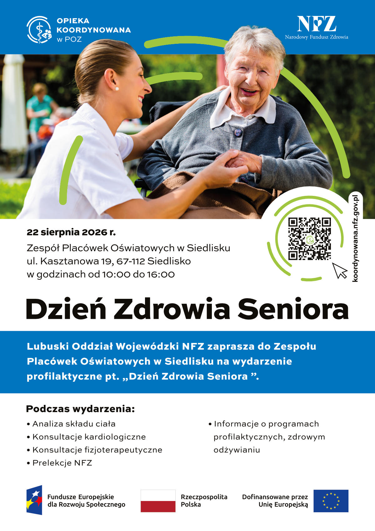 Ilustracja do informacji: Zapraszamy do Siedliska na Dzień Zdrowia Seniora