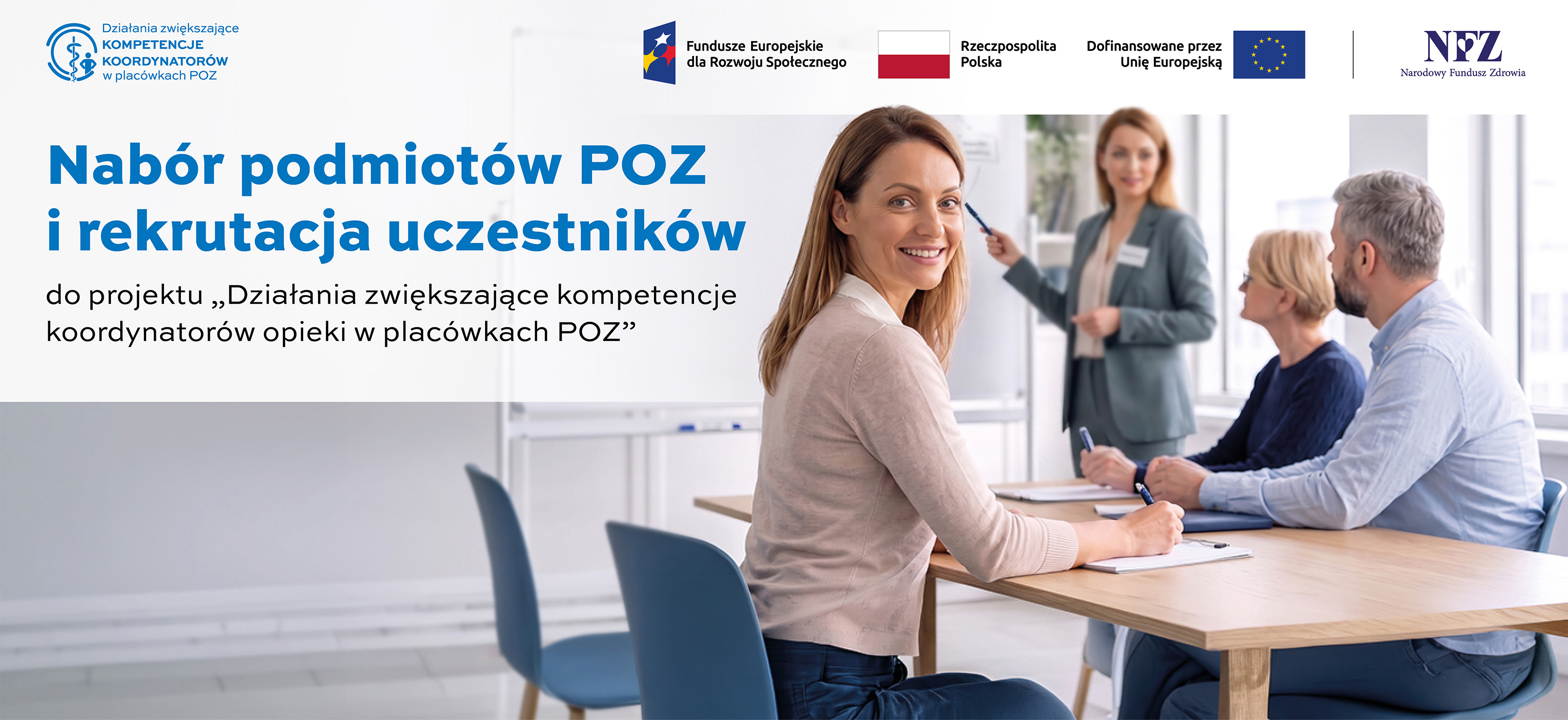Ilustracja do informacji: Ogłoszenie rekrutacji do projektu „Działania zwiększające kompetencje koordynatorów opieki w placówkach POZ”